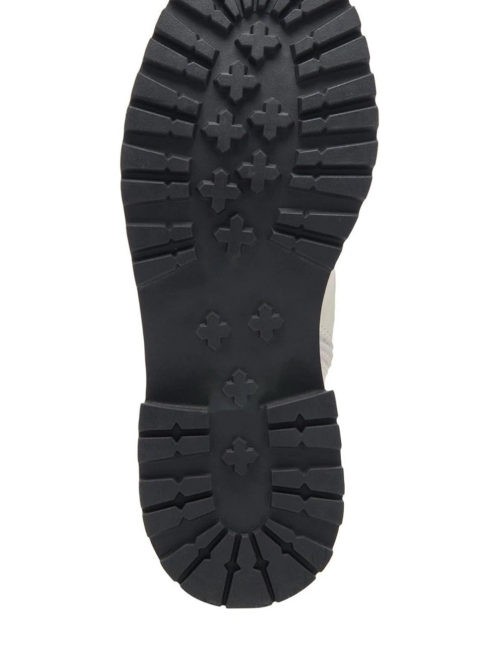 Dolce Vita White Lace-Up Combat Boots with Black Laces - Picture 4 of 7